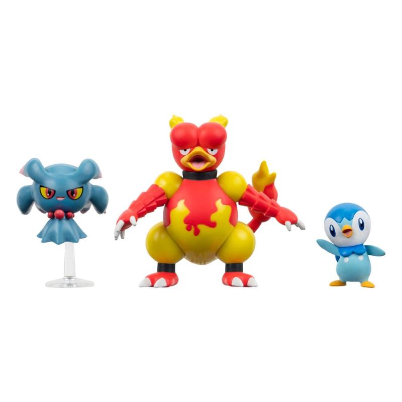 Pokémon Battle Figure Set 3-Pack Piplup, Misdreavus, Magmar 5 cm