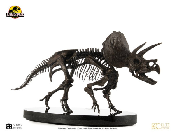 Jurassic World ECC Elite Creature Line Statue 1/12 Triceratops Fossil Skeleton Bronze 33 cm 4