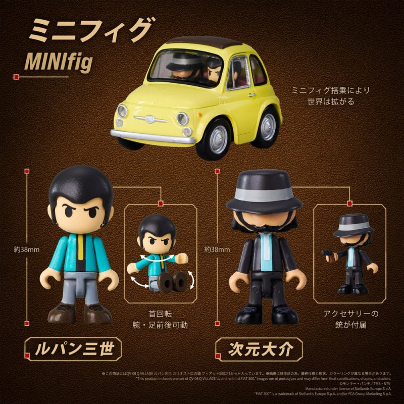 Lupin the Third: The Castle of Cagliostro Q Village PVC Figure QV-08 Fiat 500 8 cm 4