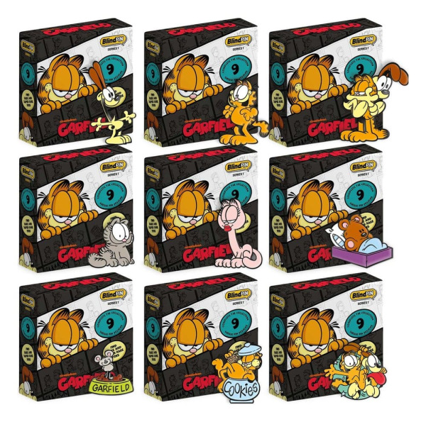 Garfield Pin Badges Series 1 Display (24) 1