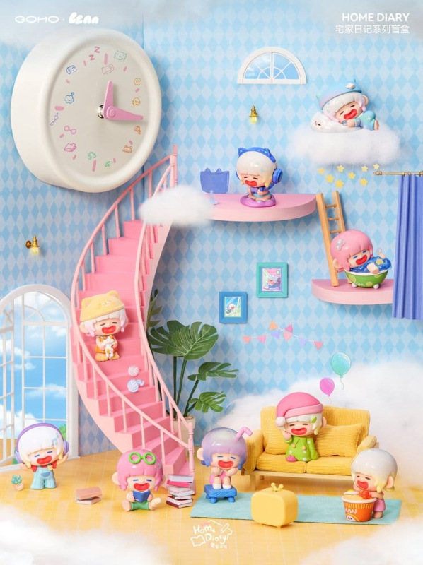 Original Character Trading Figures Blind Box 8-Pack Lazy Home Diary 9 cm 1