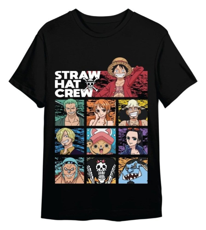 One Piece T-Shirt Straw Hat Crew Black Size L 1