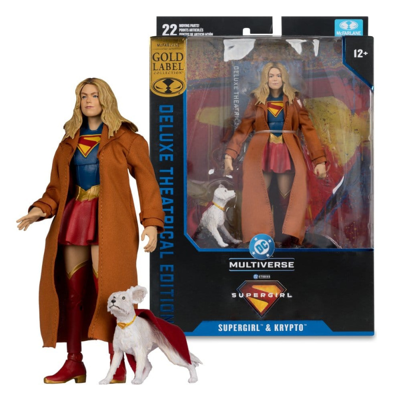 Supergirl (2026) DC Theatrical Deluxe Edition Action Figure Supergirl & Krypto (Gold Label) 17 cm 2
