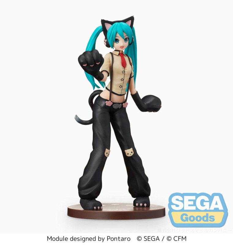 Hatsune Miku Project DIVA Arcade Future Tone SPM PVC Statue Hatsune Miku Kitty Cat 23 cm 3