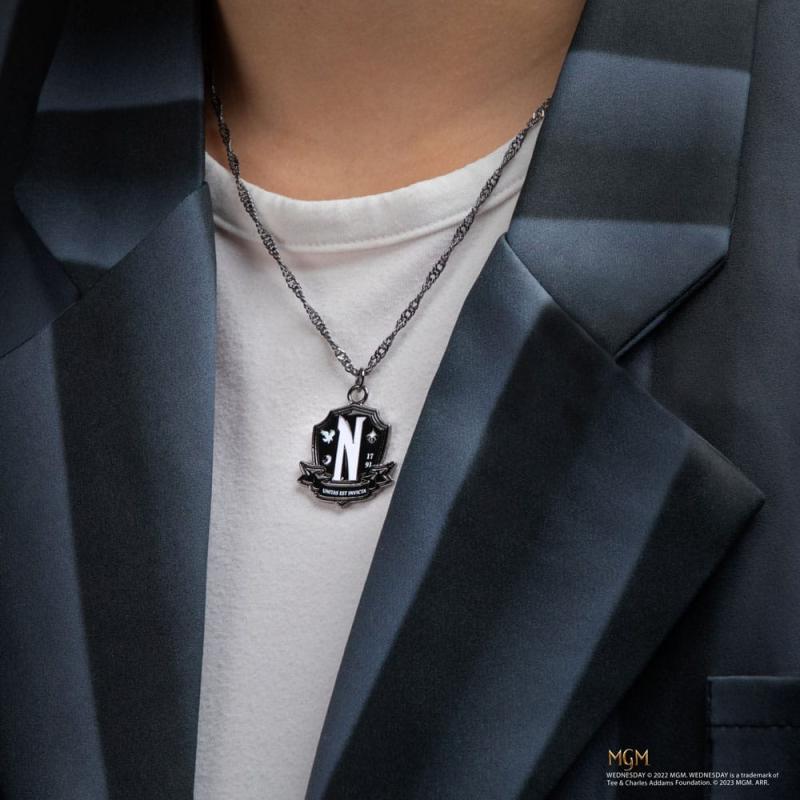 Wednesday Necklace with Pendant Nevermore Academy Black