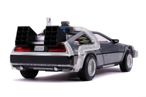 Back to the Future II Hollywood Rides Diecast Model 1/24 DeLorean Time Machine