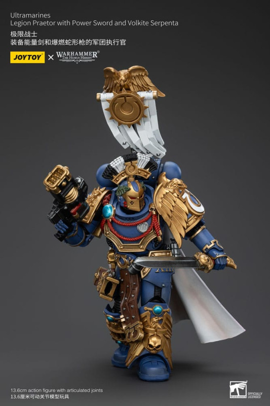 Warhammer The Horus Heresy Action Figure 1/18 Ultramarines Legion Praetor with Power Sword and Volki 6