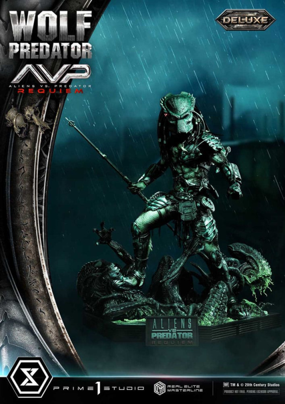 Alien vs. Predator Real Elite Masterline Series Statue 1/3 Requiem Wolf Predator Deluxe Ver. 95 cm 13