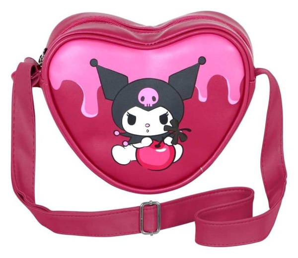 Sanrio Casual Heart Shoulder Bag Kuromi Cherry 2