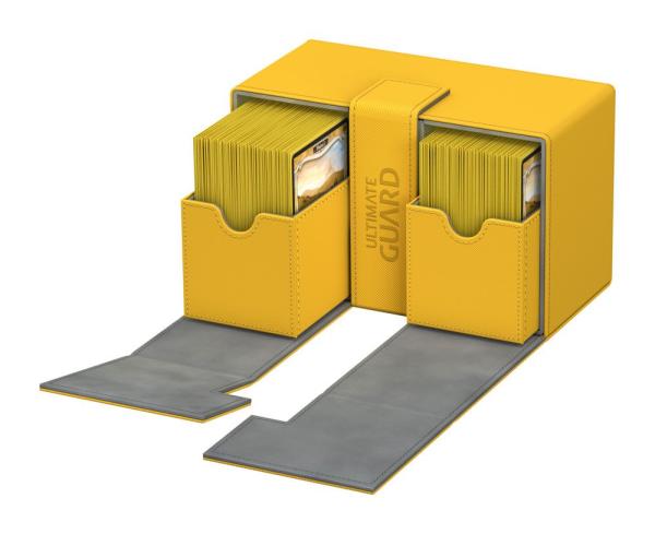 Ultimate Guard Twin Flip´n´Tray  Deck Case 160+ Standard Size XenoSkin Amber