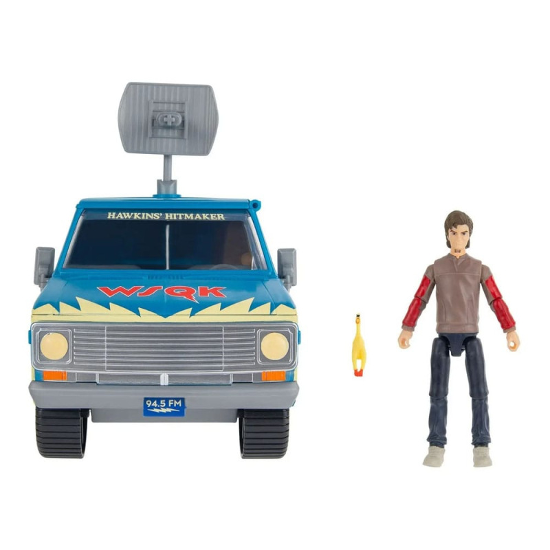Stranger Things World Of Figure & Vehicle Vehicle with Actionfigure The Squawk van Playset with Stev 3