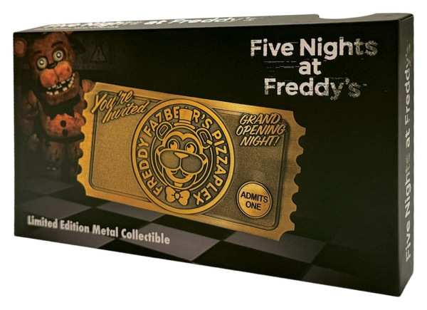 Five Nights at Freddy’s Replica Pizzaplex Opening Night Ticket Limited Edition 16 x 8 cm 3