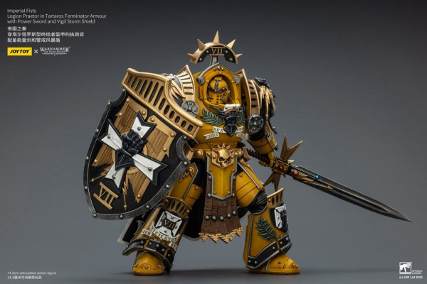 Warhammer Imperial Fists Action Figure Legion Praetor in Tartaros Terminator Armourwith Power Sword 6