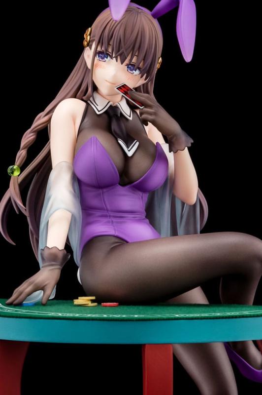 The Demon Sword Master of Excalibur Academy Statue 1/6 Elfine Phillet wearing flower's purple bunny