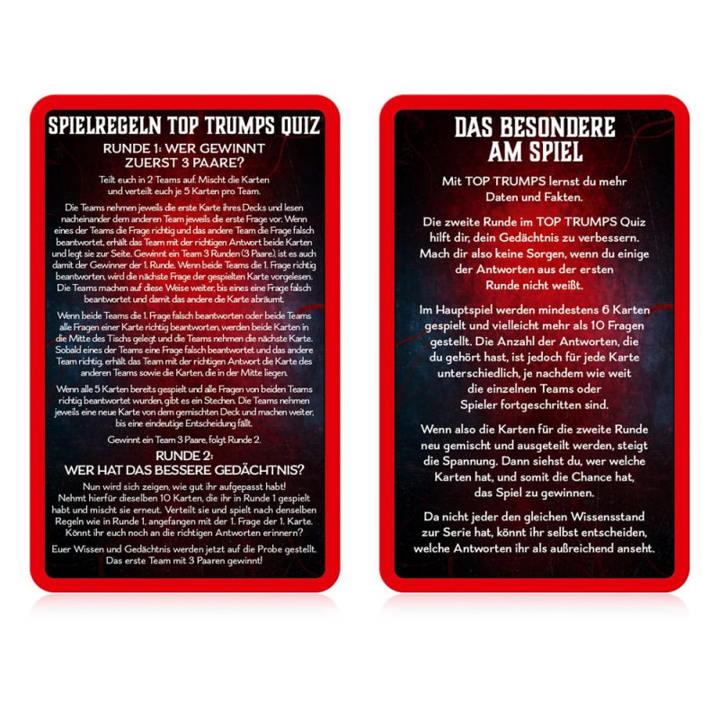 Stranger Things Card Game Top Trumps Quiz *German Version* 9