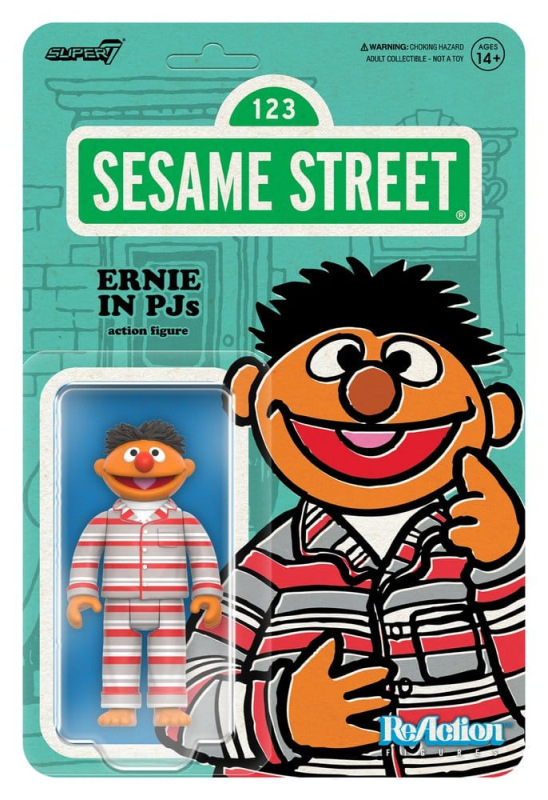 Sesame Street ReAction Action Figure Wave 06 Ernie (PJs) 10 cm 1