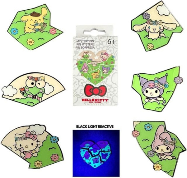 Sanrio by Loungefly Enamel Pins Blind Box Hello Kitty & Friends Flower Crown Puzzle Display (12)