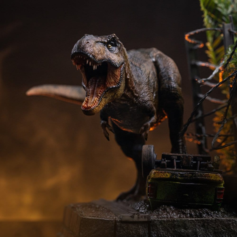 Jurassic Park Icons Statue T-Rex Breakout Set A 17 cm 5