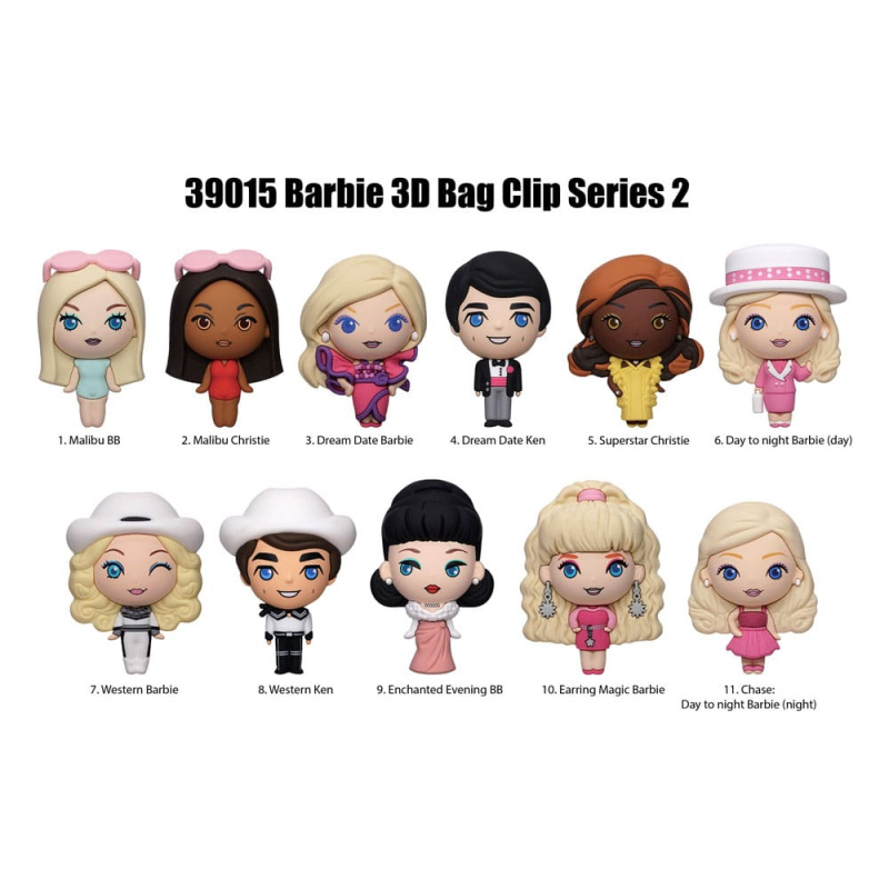 Barbie 3D Foam Bag Clips Series 2 Display (24) 1