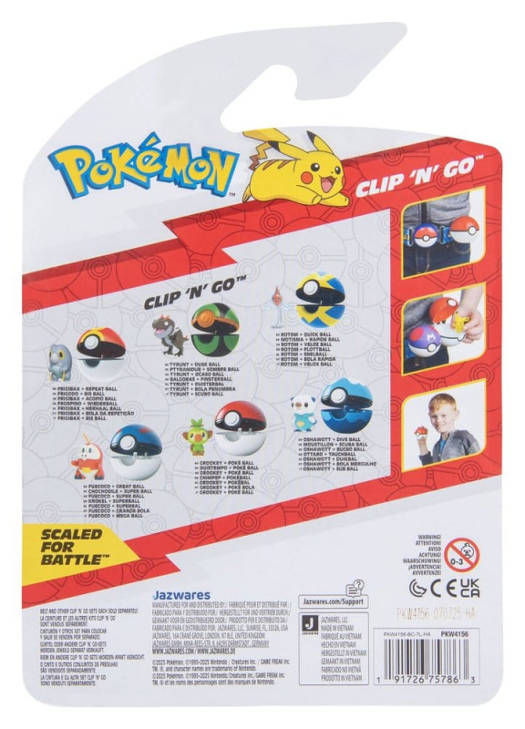 Pokémon Clip 'n' Go Fuecoco & Great Ball 2