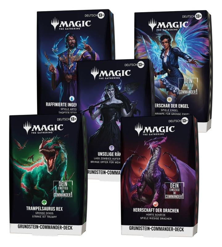 Magic the Gathering Foundations Commander Decks Case (5) german