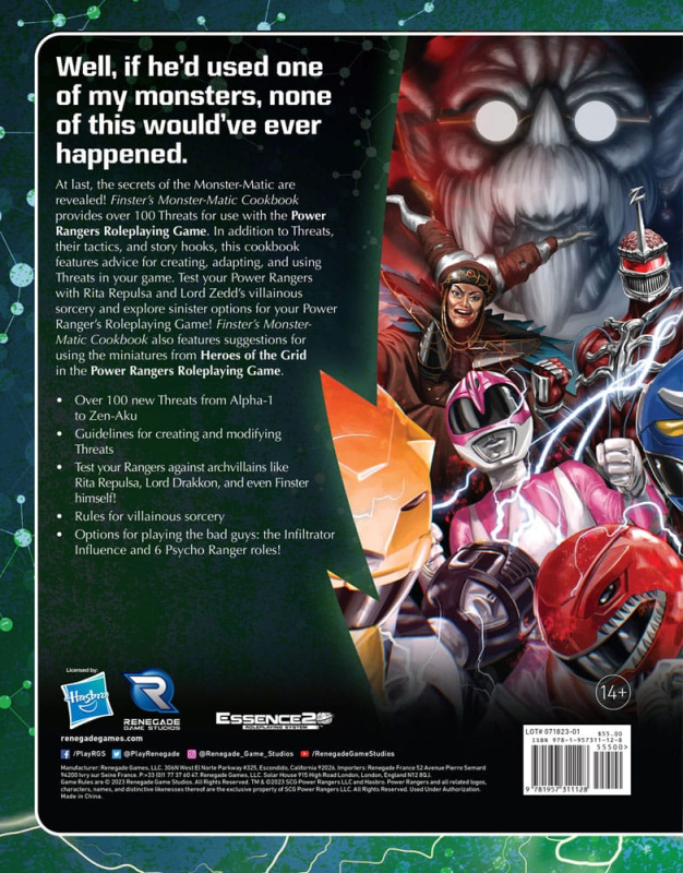Power Rangers RPG book Finster's Monster-Matic Cookbook Sourcebook *Englische Version* 3