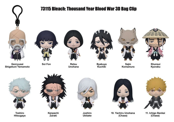 Bleach Thousand-Year Blood War 3D PVC Bag Clips Series 2 Display (24) 2