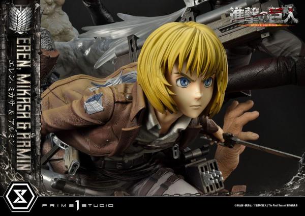 Attack on Titan: Eren, Mikasa, & Armin 72cm Masterline Statue - Prime 1 Studio