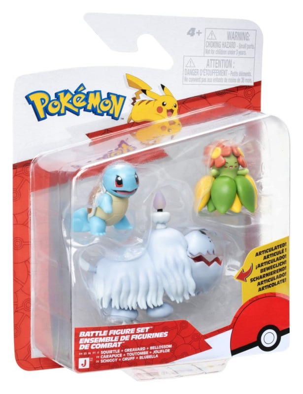 Pokémon Battle Figure 3-Pack Squirtle, Greavard & Bellossom 2