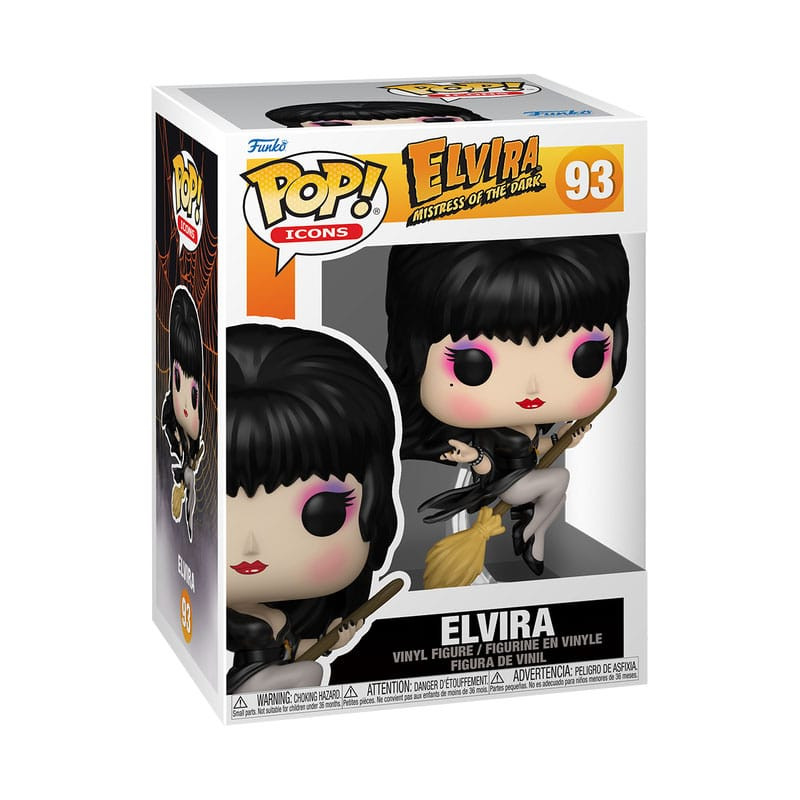 Elvira POP! Icons Vinyl Figure Elvira Broom 9 cm 1