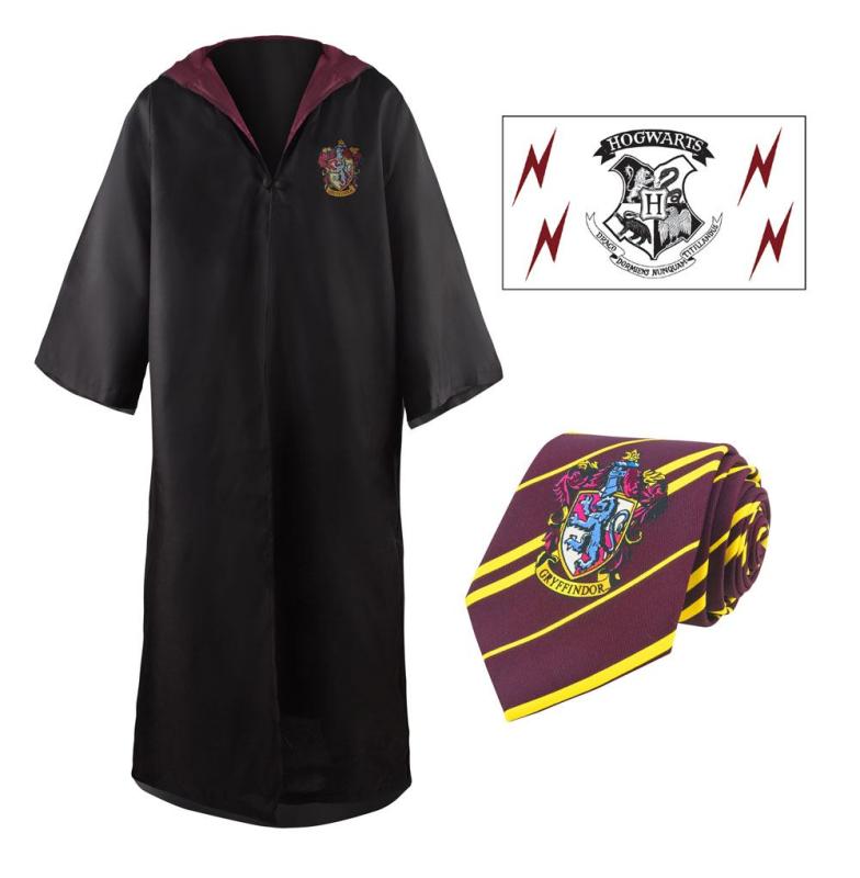 Harry Potter Robe, Nectie & Tattoo Set Gryffindor Size XS