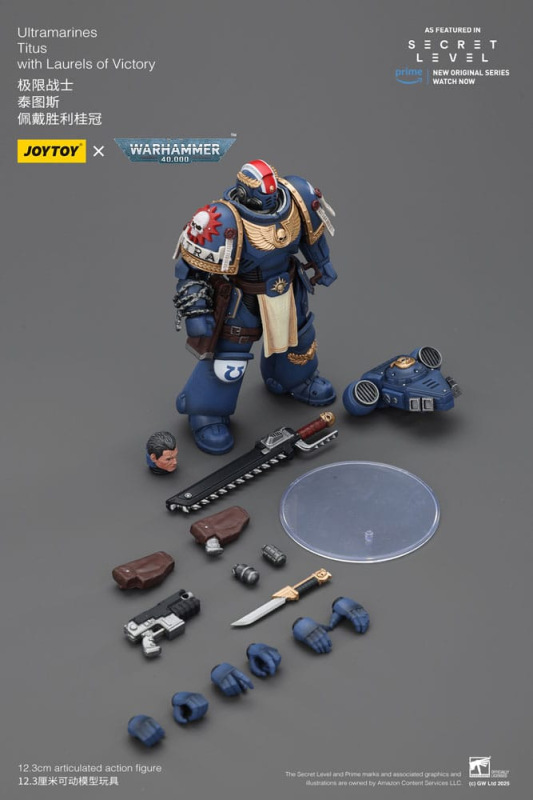 Warhammer 40,000 Action Figure Ultramarines Titus with Laurels of Victory 13 cm 1