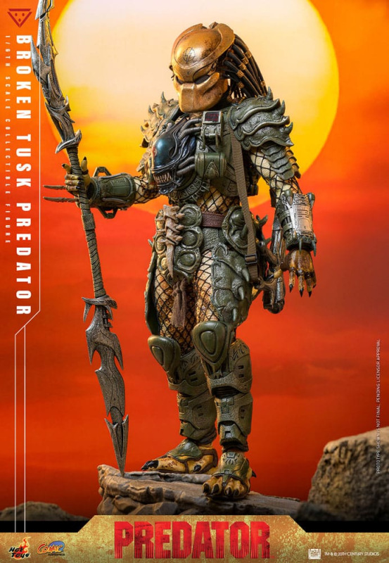 Alien vs. Predator Comic Masterpiece Action Figure 1/6 Broken Tusk Predator 35 cm 3