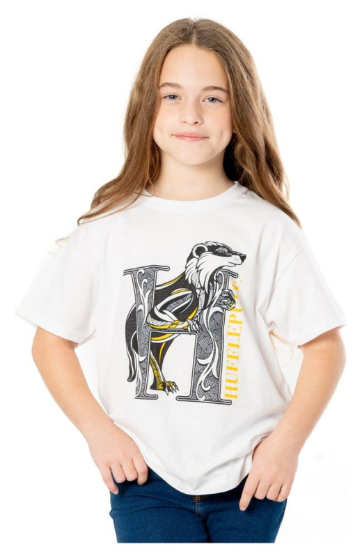 Harry Potter Kids T-Shirt Hufflepuff Mosaic Size 5-6 1