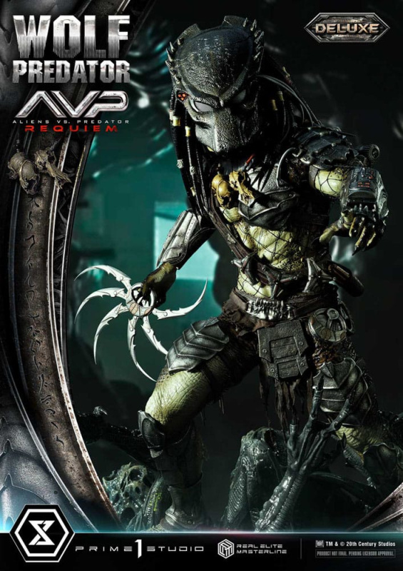 Alien vs. Predator Real Elite Masterline Series Statue 1/3 Requiem Wolf Predator Deluxe Ver. 95 cm 4
