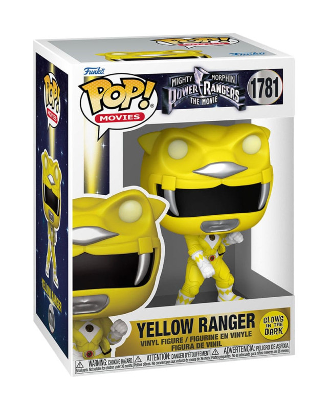 Mighty Morphin Power Rangers: The Movie POP! Movies Vinyl Figures Yellow Ranger (GITD) 9 cm 2
