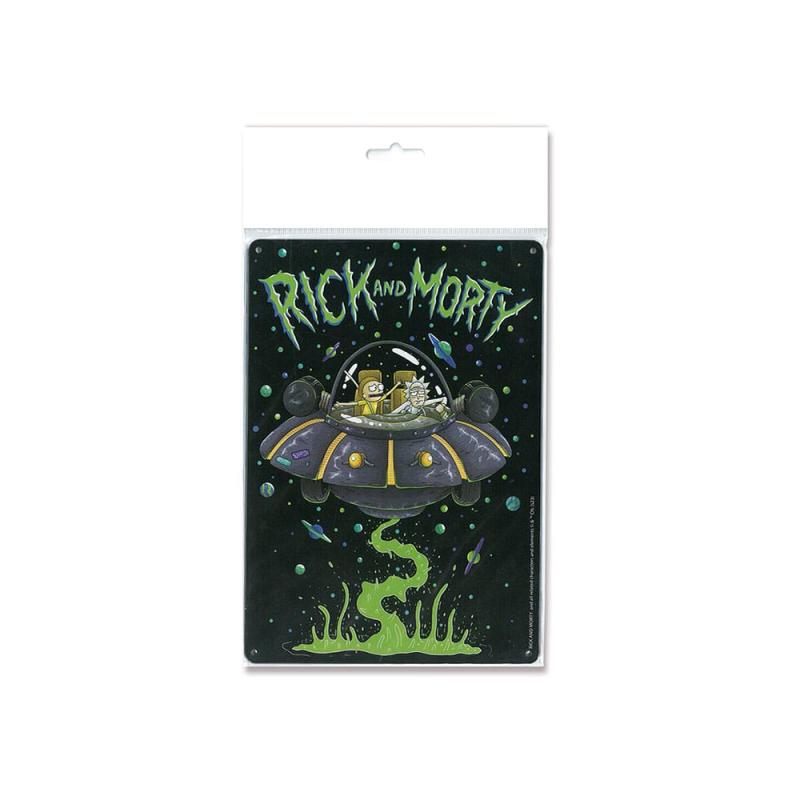Rick & Morty Tin Sign Spaceship 15 x 21 cm