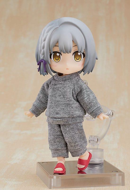 Original Character for Nendoroid Doll Figures Outfit Set: Sweatshirt and Sweatpants (Gray)