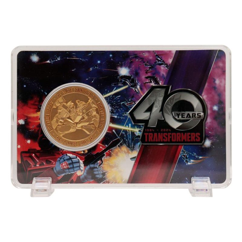 Transformers Collectable Coin 40th Anniversary 24k Gold Plated Edition 4 cm