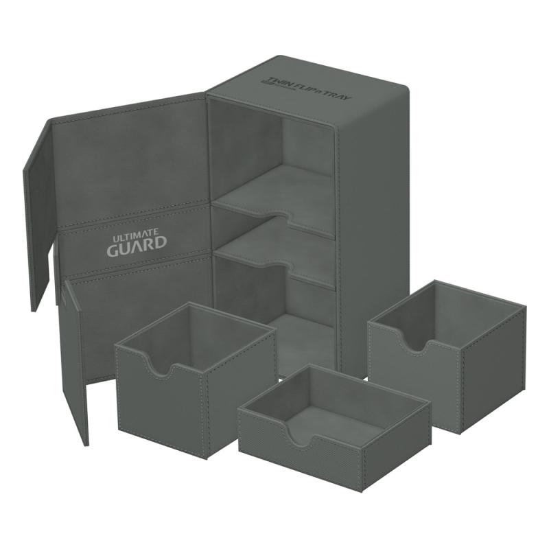 Ultimate Guard Twin Flip`n`Tray 200+ XenoSkin Monocolor Grey
