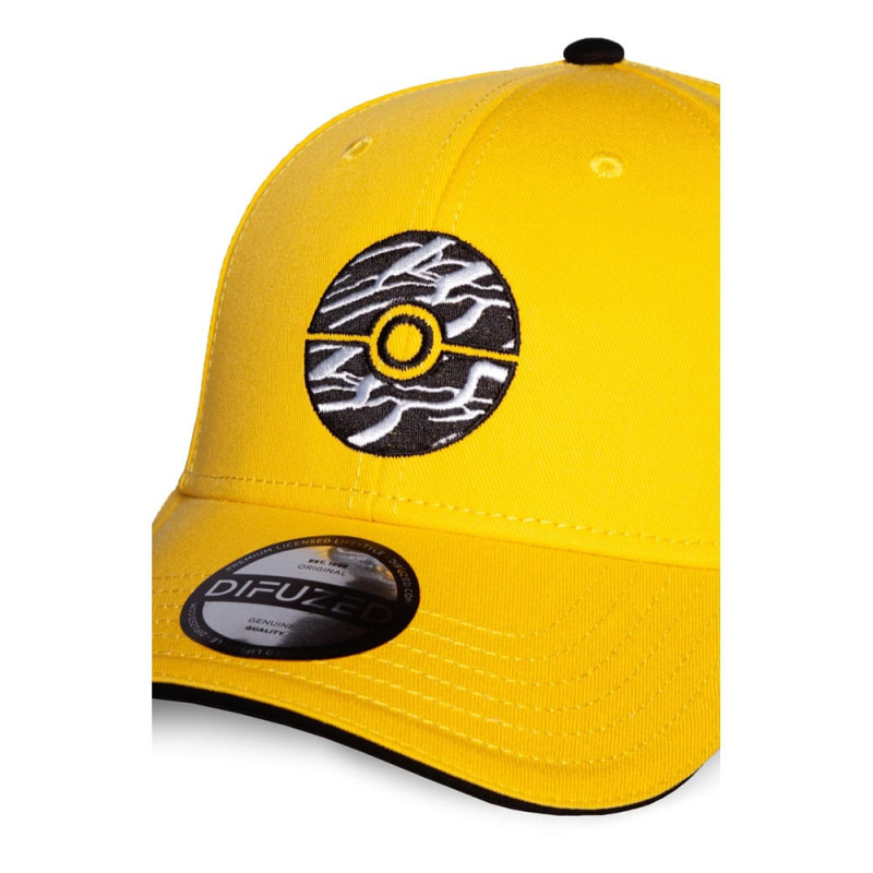 Pokemon Curved Bill Cap Pokeball yellow 1
