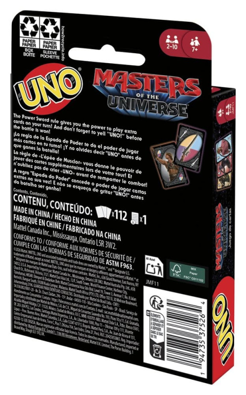 Masters of the Universe 2026 Movie UNO Card Game 4