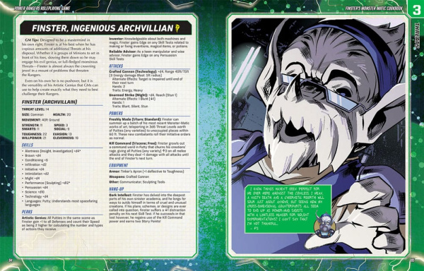 Power Rangers RPG book Finster's Monster-Matic Cookbook Sourcebook *Englische Version* 1