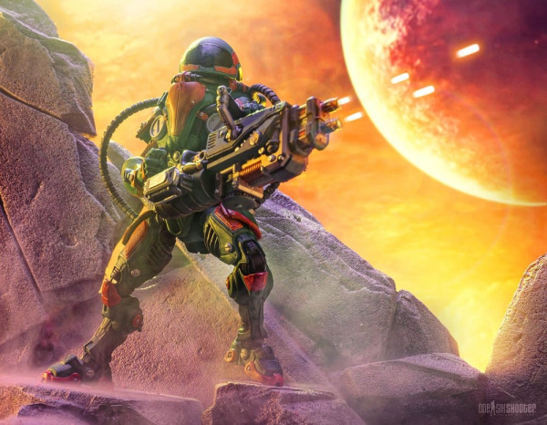 Cosmic Legions Actionfigur T.U.5.C.C. Heavy Gunner 7