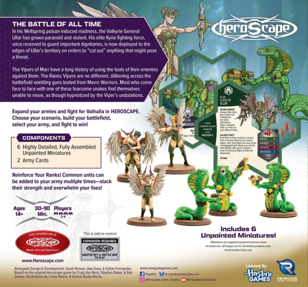 Heroscape Army Expansion Age of Annihilation Elites of Ullar & Ranoc Vipers (Common) *English Versio 1