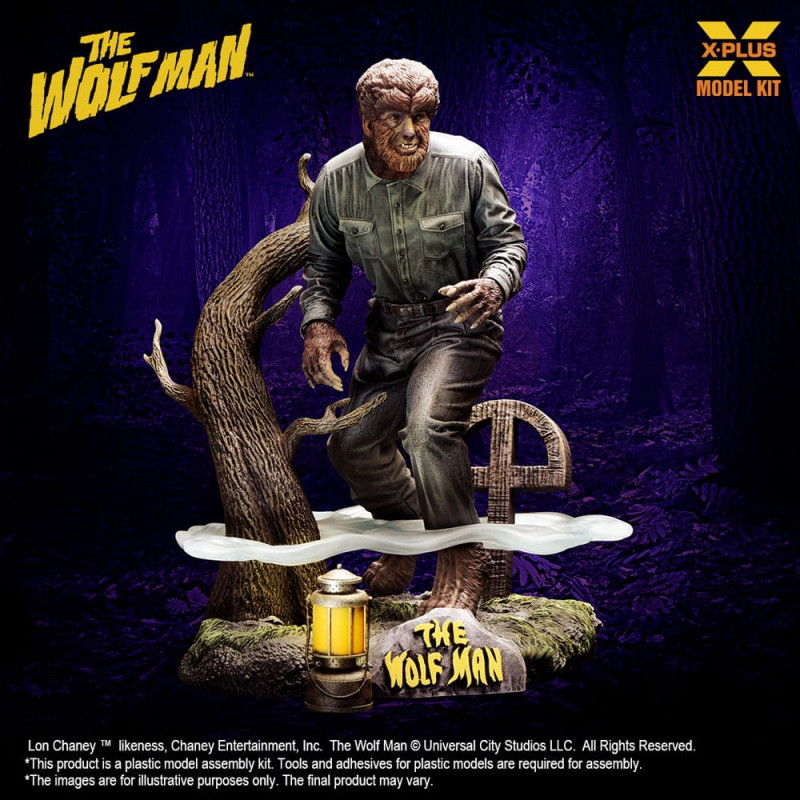 Wolf Man Plastic Model Kit 1/8 Lon Chaney Jr. as Wolf Man 22 cm 2
