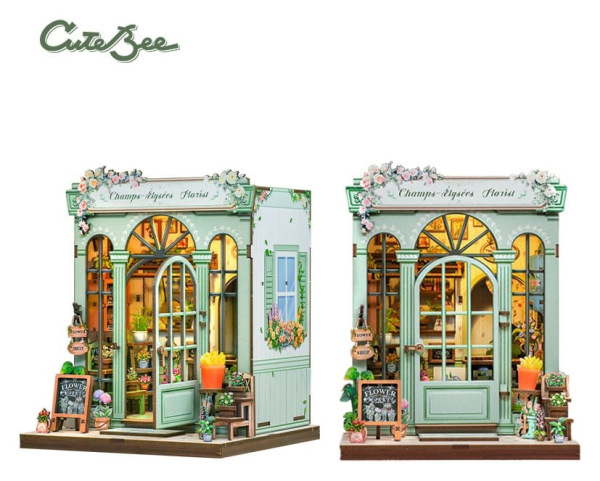 Miniature House Model Kit Champs-Élysées Florist 18 x 16 cm 3