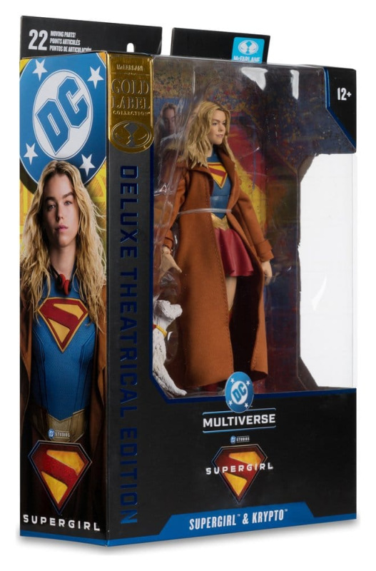 Supergirl (2026) DC Theatrical Deluxe Edition Action Figure Supergirl & Krypto (Gold Label) 17 cm 6