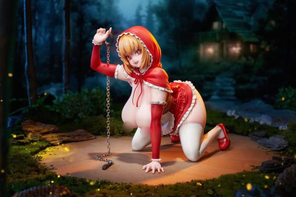 Original Character PVC 1/5 Little Red Riding Hood And The Wolf Girl Little Red Riding Hood 21 cm