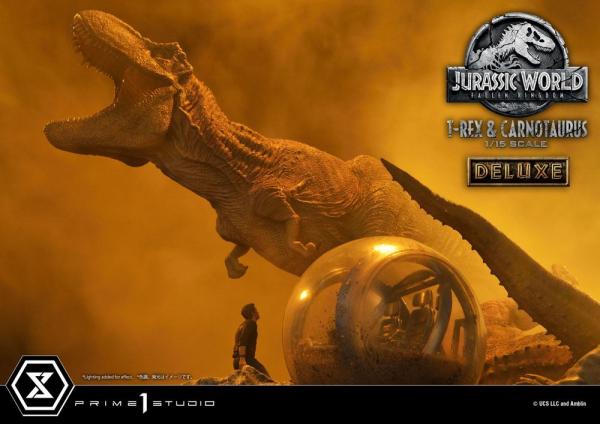 Jurassic World Fallen Kingdom: T-Rex & Carnotaurus Deluxe 1/15 Statue - Prime 1 Studios